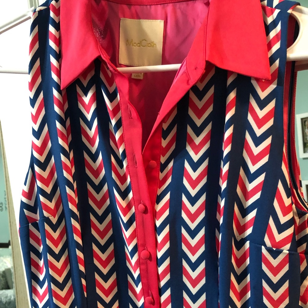 Cute collared midi pleated dress